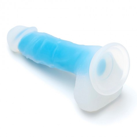 Голубой фаллоимитатор-реалистик So Divine Blue Mamba Dildo - 19 см.