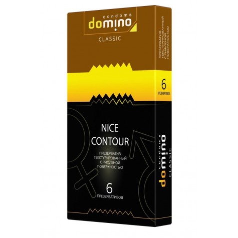 Презервативы с рёбрышками DOMINO Classic Nice Contour - 6 шт.