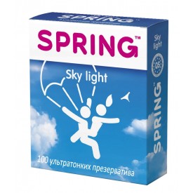 Ультратонкие презервативы SPRING SKY LIGHT - 100 шт.